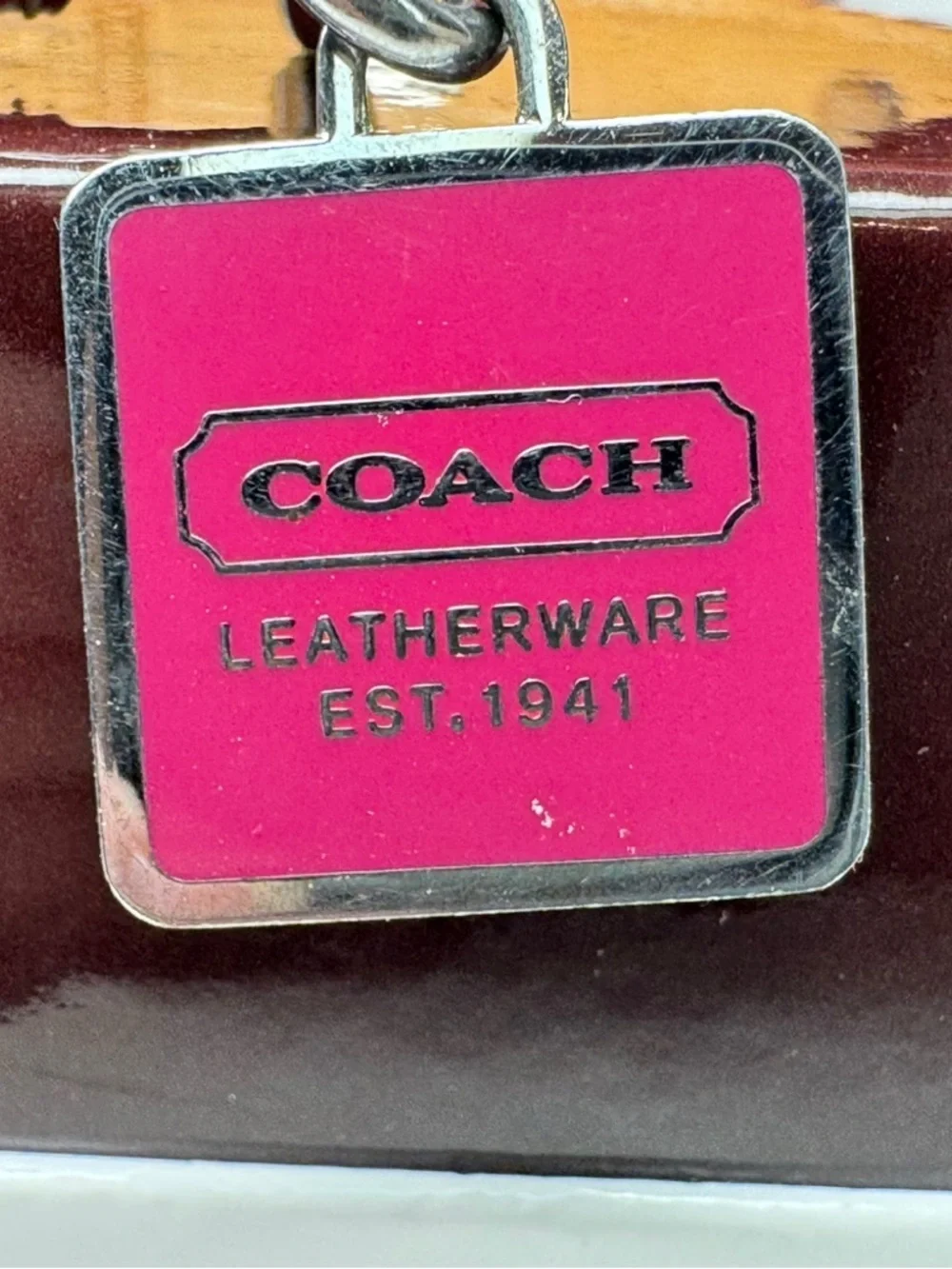Coach Patent Leather Pink Vintage Y2K XS Extra Small 8.5-10.5” Dog Collar